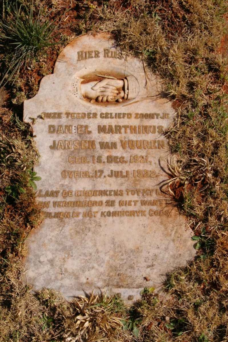 VUUREN Daniel Marthinus , Jansen van 1921-1922
