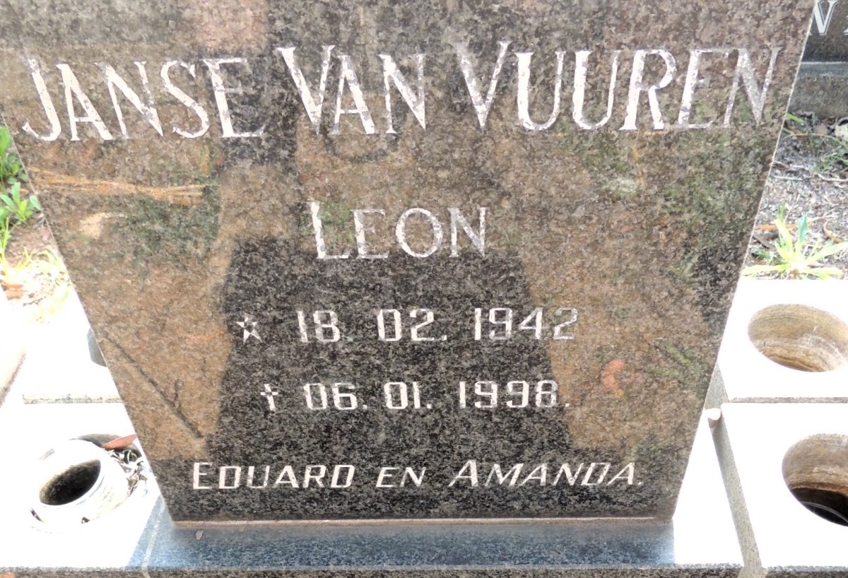 VUUREN Leon, Janse van 1942-1998
