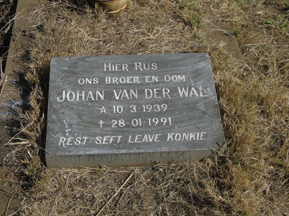 WAL Johan, van der 1939-1991