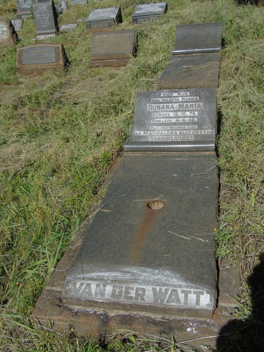 WATT Susana Maria, van der 1876-1946 :: BEZUIDENHOUT Magdalena Elizabeth nee VAN DER WATT 1899-1974_1