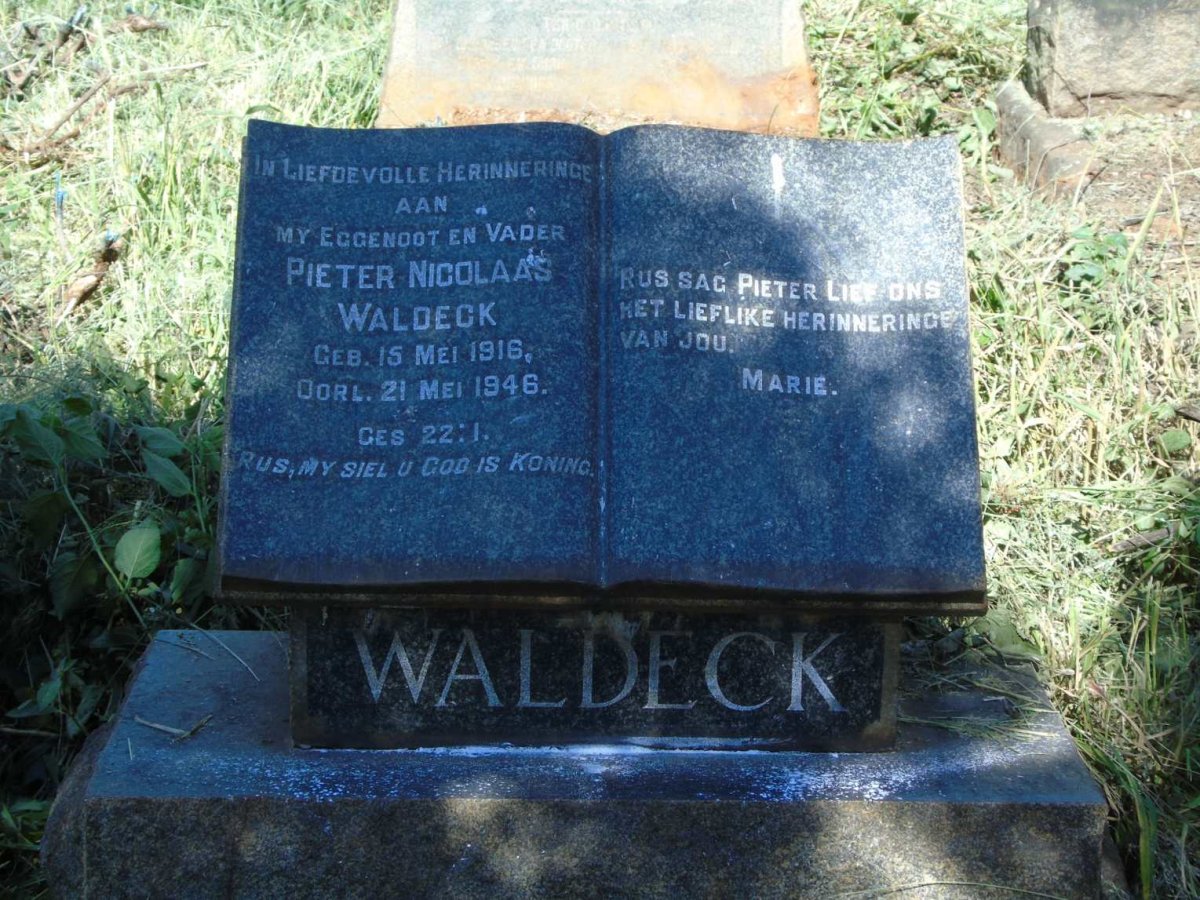WALDECK Pieter Nicolaas 1916-1946