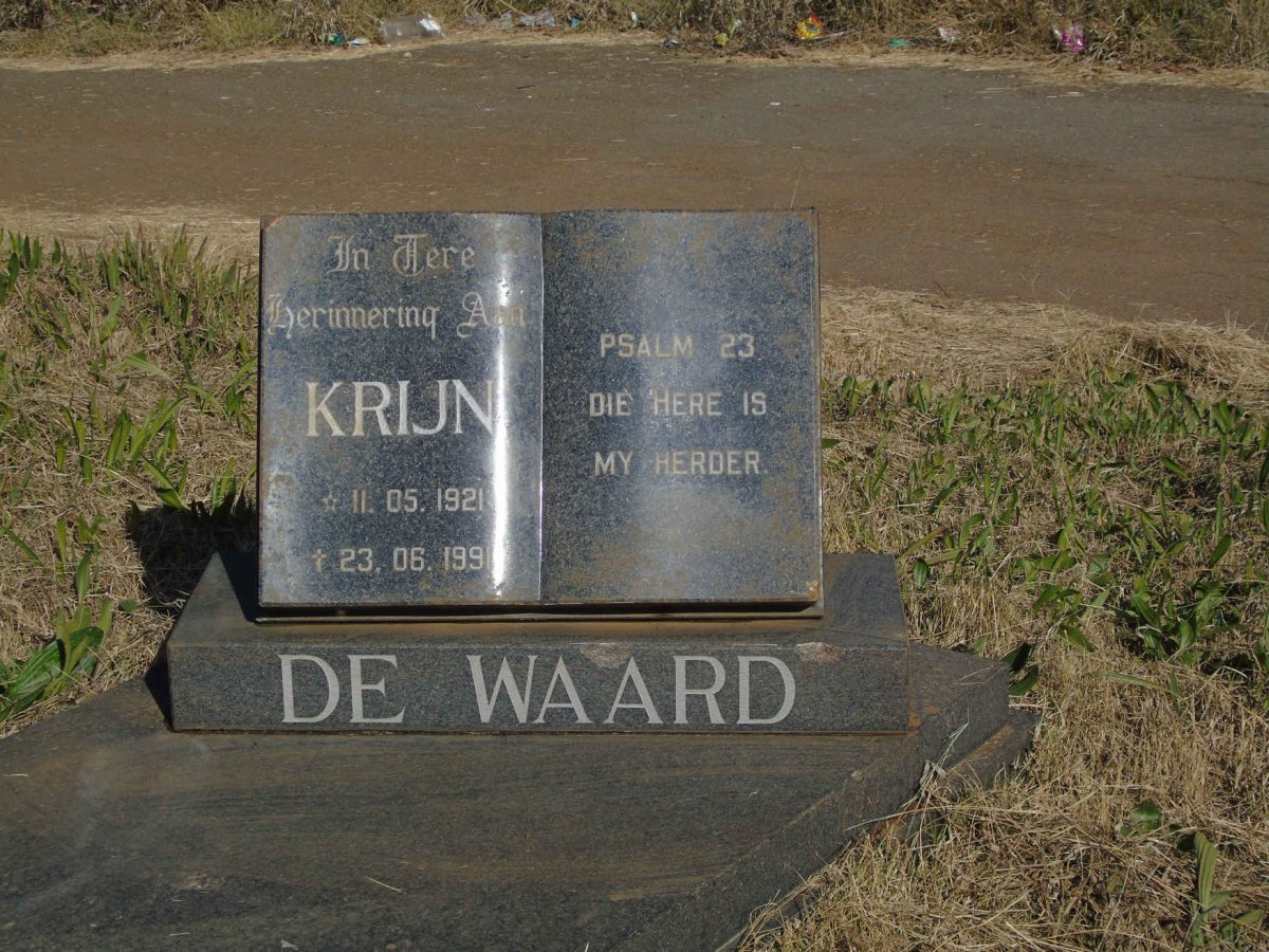 WAARD Krijn, de 1921-1991
