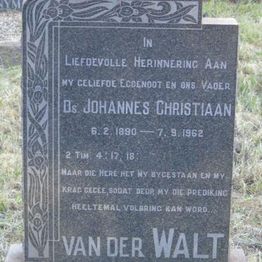 WALT Johannes Christiaan, van der 1890-1962