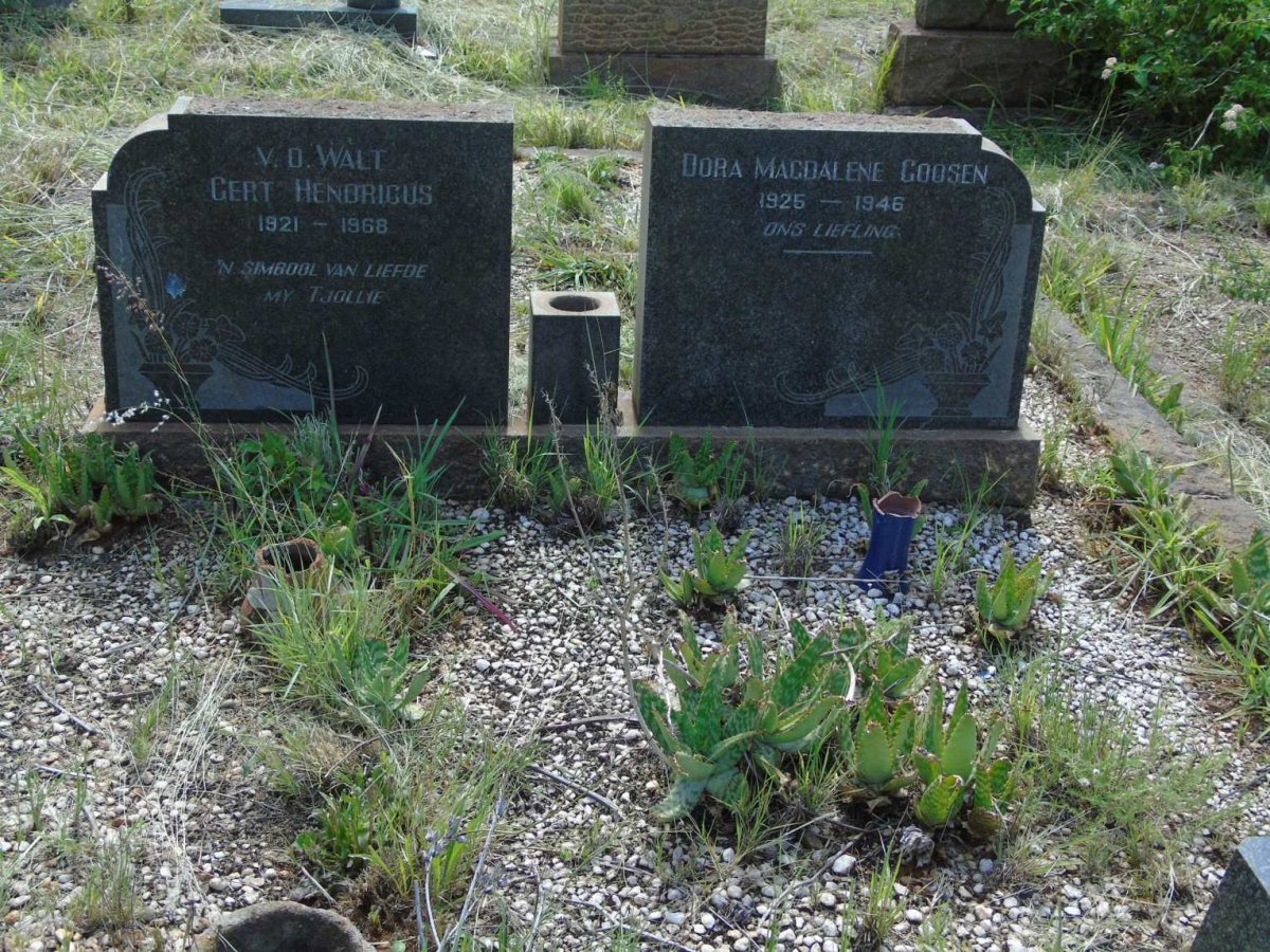 WALT Gert Hendricus, v.d. 1921-1968 & Dora Magdalene GOOSEN 1925-1946