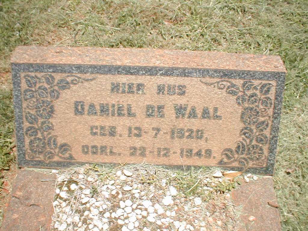 WAAL Daniel, de 1920-1949