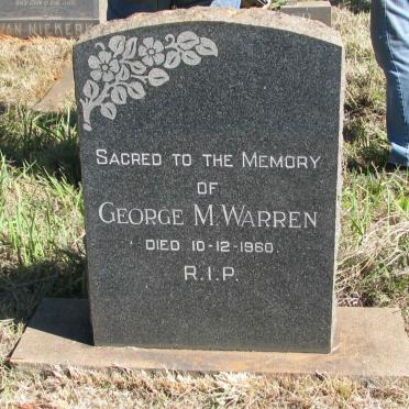 WARREN George M. -1960