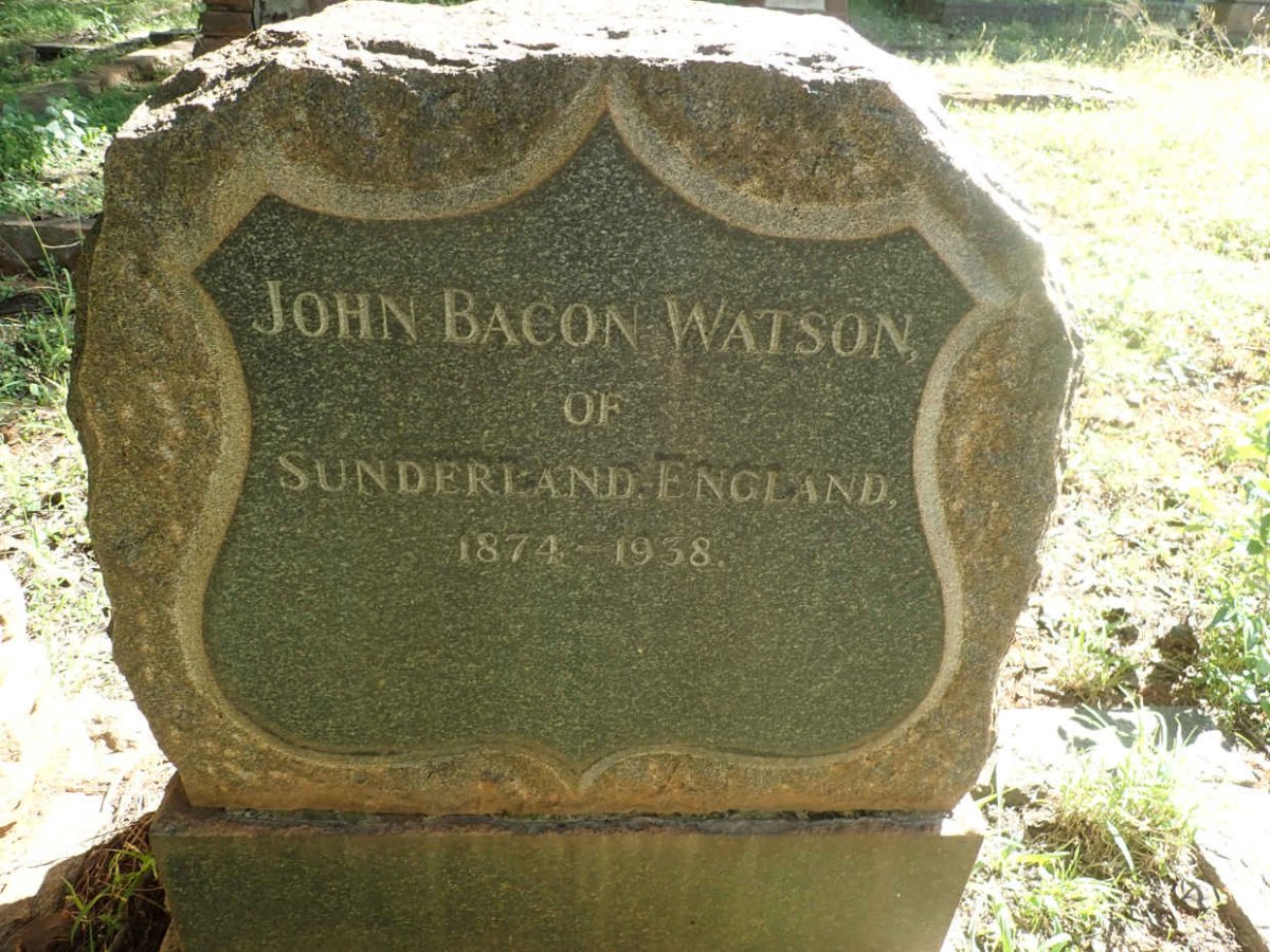 WATSON John Bacon 1874-1958
