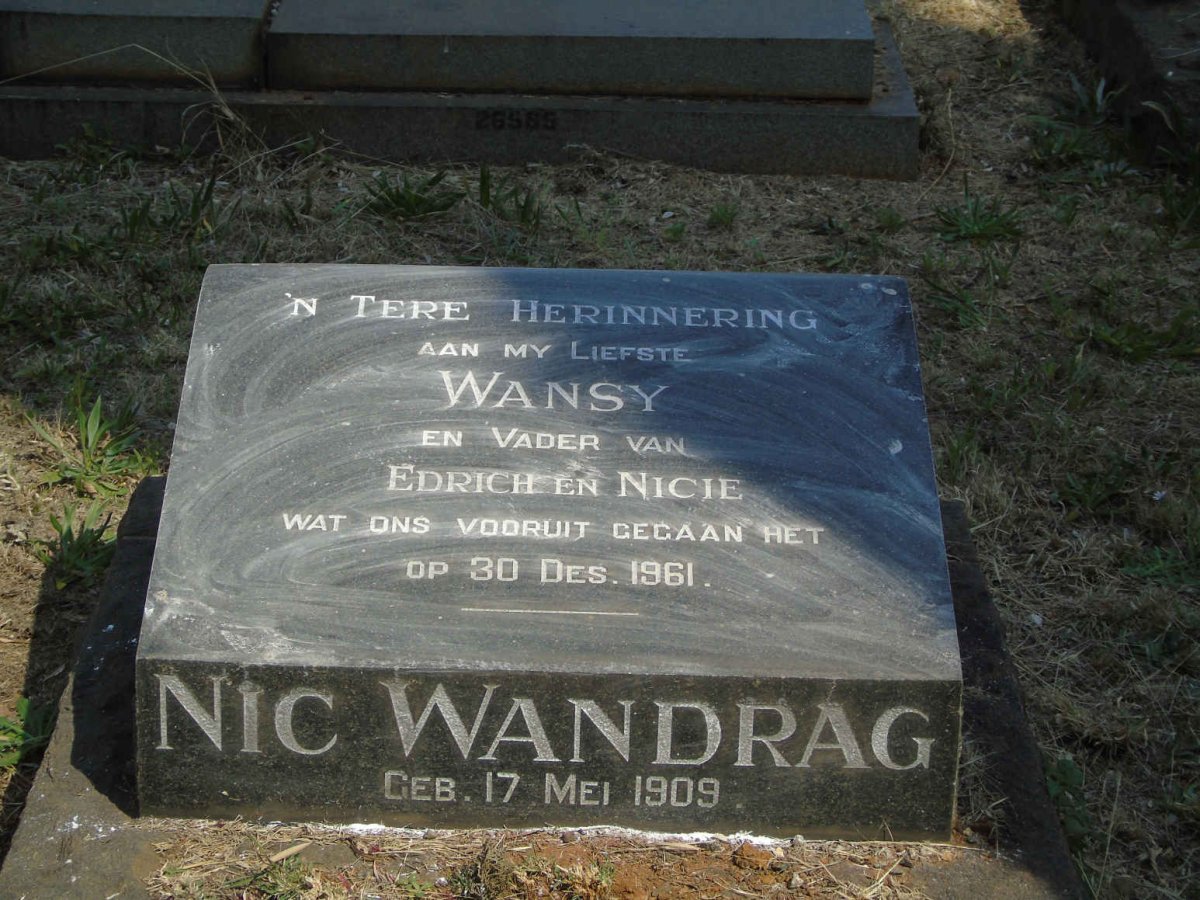 WANDRAG Nic 1909-1961