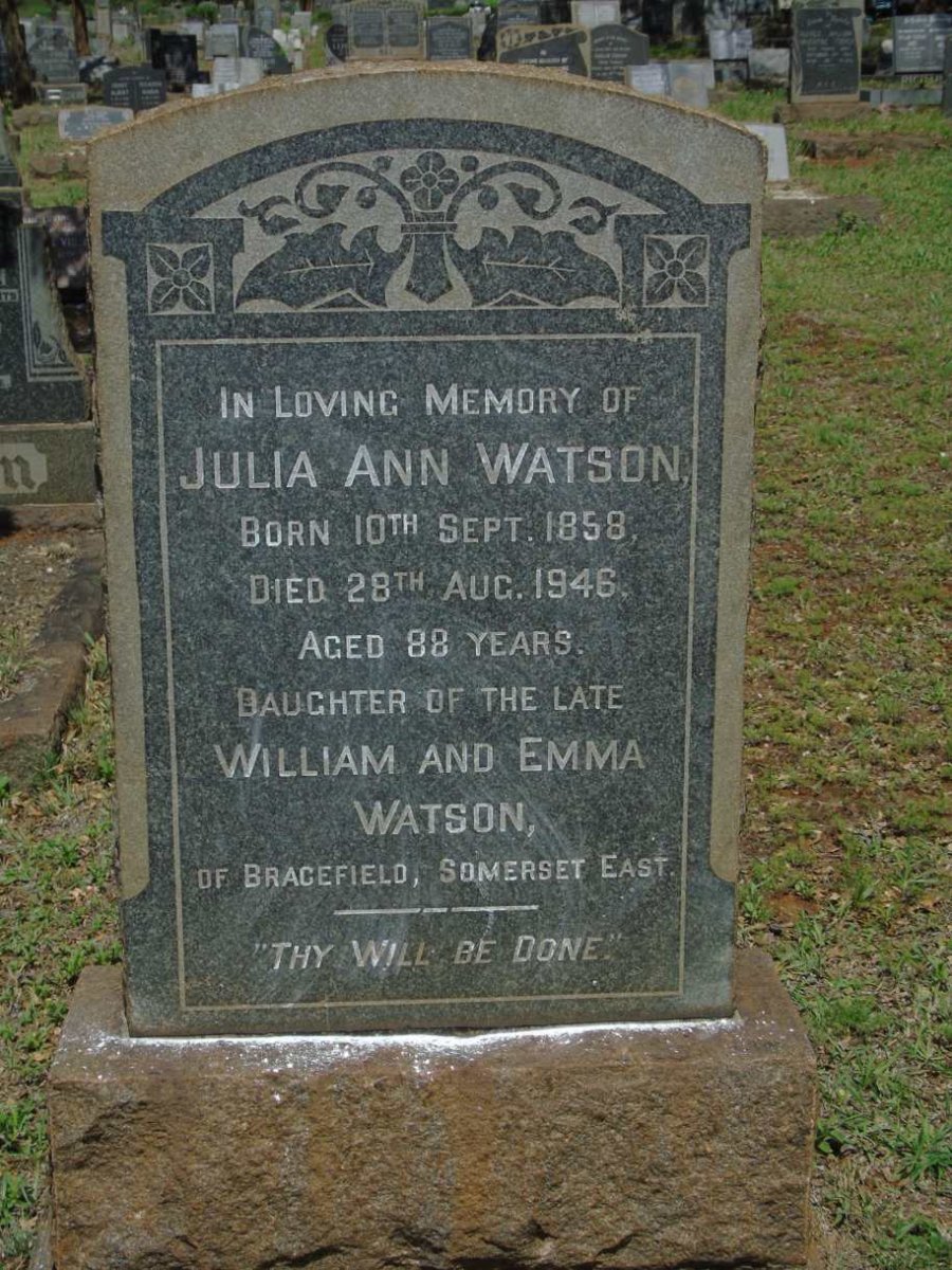 WATSON Julia Ann 1858-1946