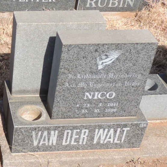 WALT Nico, van der 1941-1996