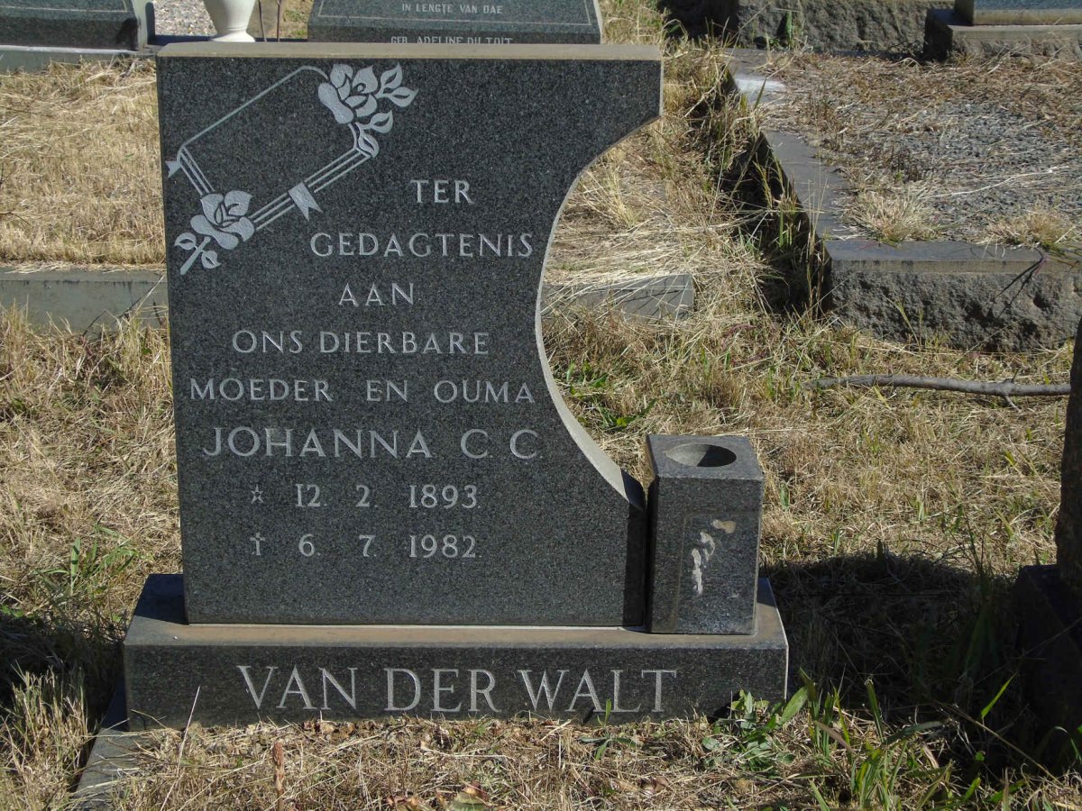 WALT Johanna C.C., van der 1893-1982