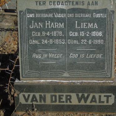 WALT Jan Harm, van der 1878-1953 :: VAN DER WALT Liema 1906-1990