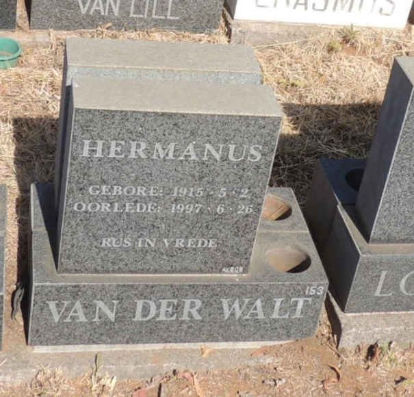 WALT Hermanus, van der 1915-1997