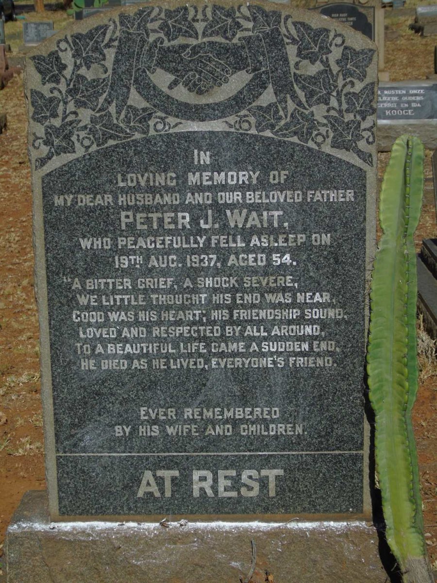 WAIT Peter J. -1937