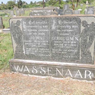 WASSENAAR John 1876-1947 & Gerrie G.M.N. 1879-1970
