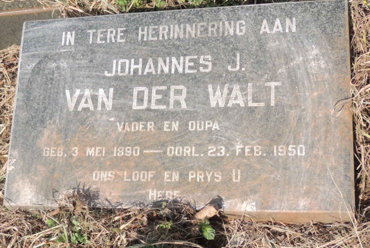 WALT Johannes J., van der 1890-1950