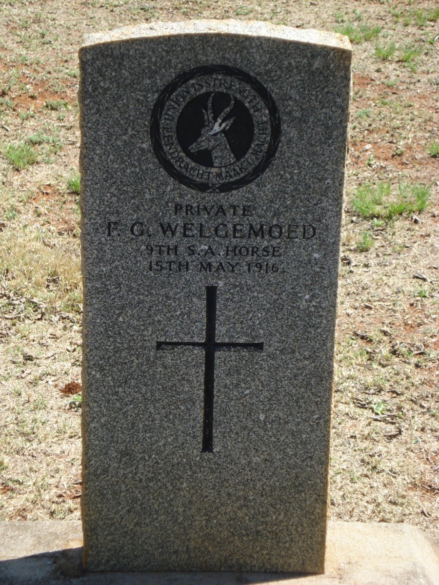 WELGEMOED F.G. -1916