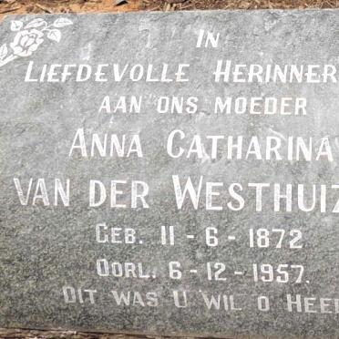 WESTHUIZEN Anna Catharina, van der 1872-1957
