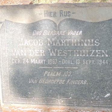WESTHUIZEN Jacob Marthinus, van der 1867-1944