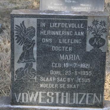 WESTHUIZEN Maria, v.d. 1921-1955