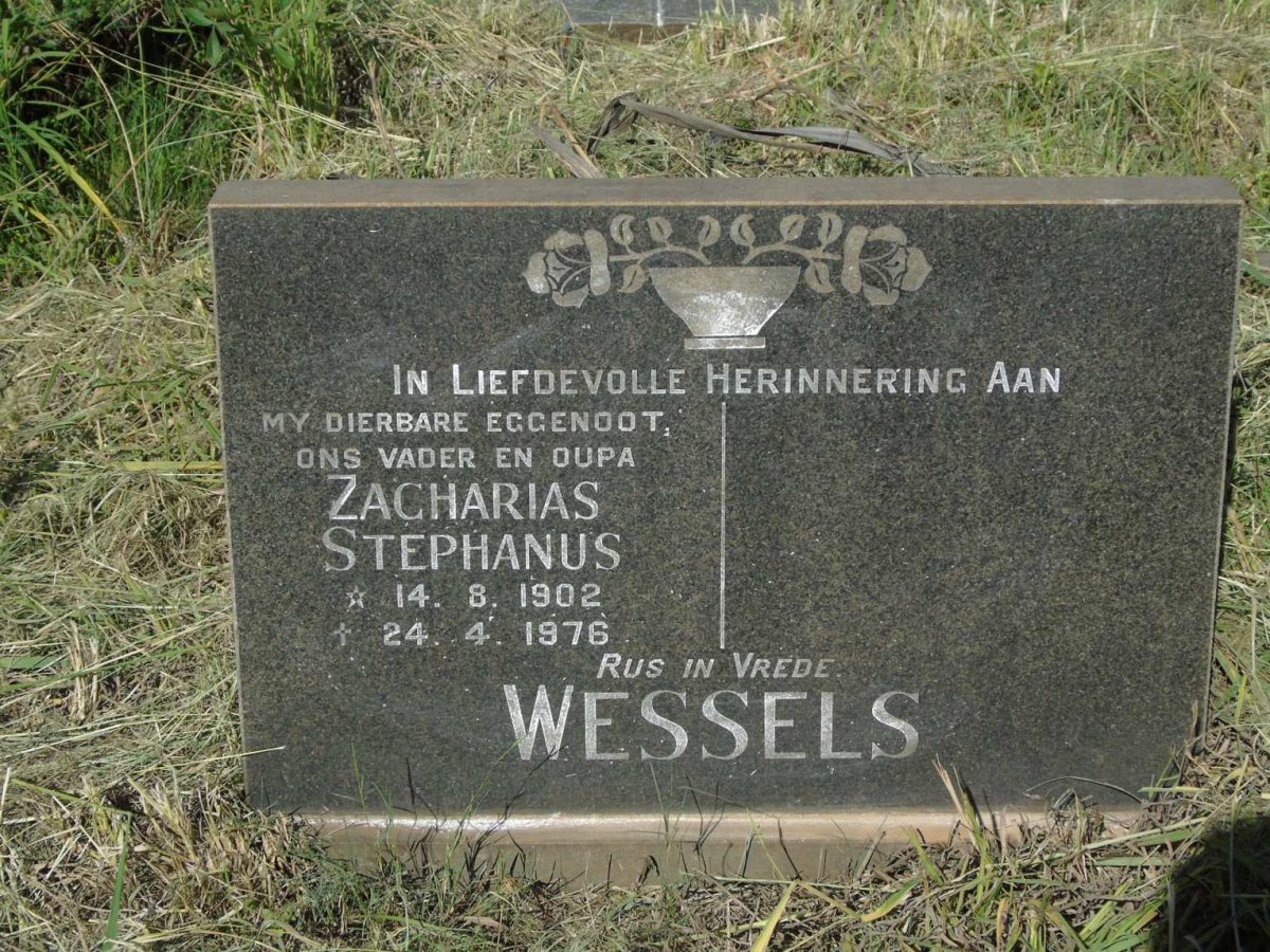 WESSELS Zacharias Stephanus 1902-1976