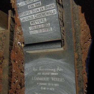 WEYERS Lummichje nee KUPERUS 1885-1970 :: WEYERS Jacobus Groenewald 1913-1938 