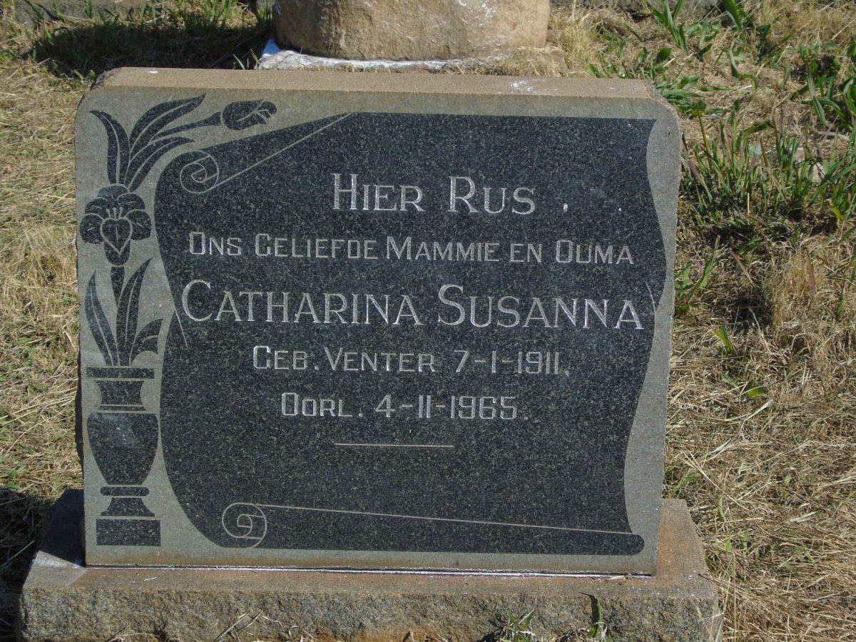 WESTHUIZEN Catharina Susanna, v.d. nee VENTER 1911-1965