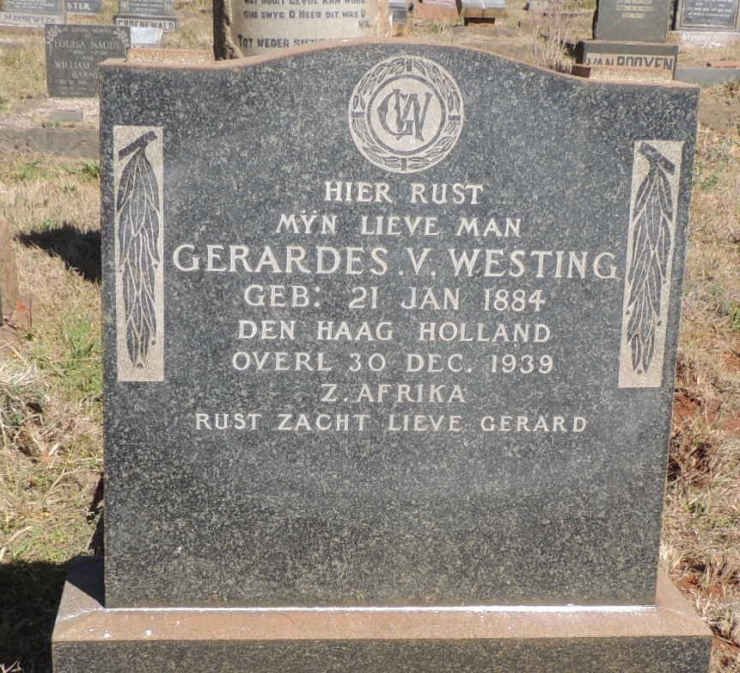 WESTING Gerardes V. 1884-1939