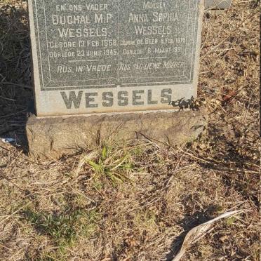 WESSELS Duchal M.P. 1868-1945 &amp; Anna Sophia De BEER 1875-1951