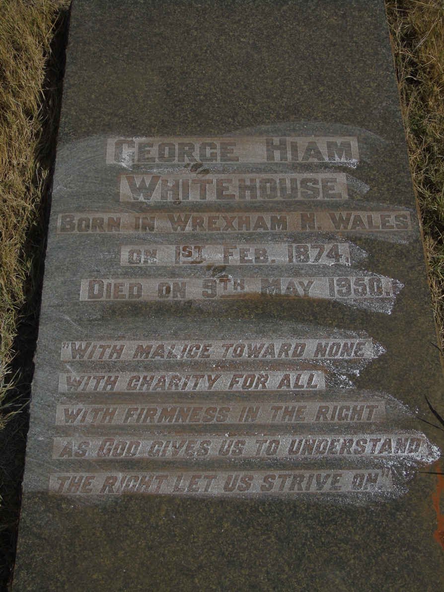 WHITEHOUSE George Hiam 1874-1950