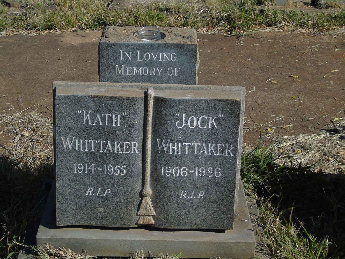 WHITTAKER Jock 1906-1986 &amp; Kath 1914-1955
