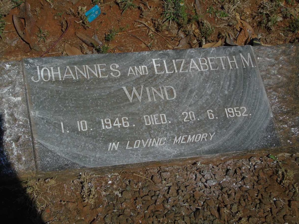 WIND Johannes -1946 & Elizabeth M. -1952