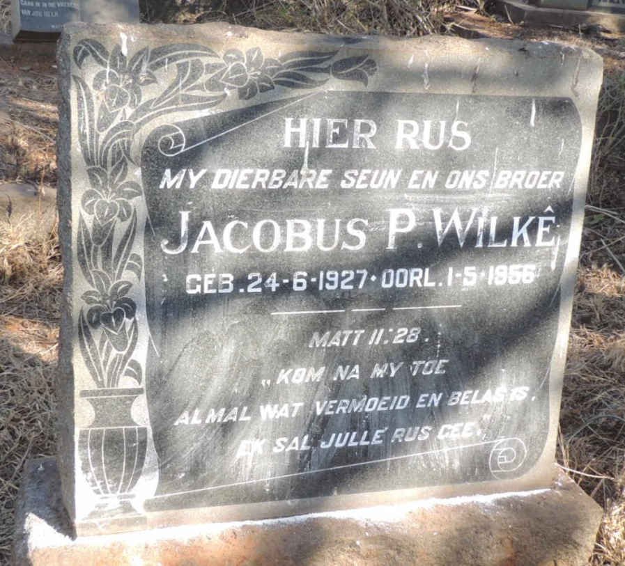 WILKE Jacobus P. 1927-1956