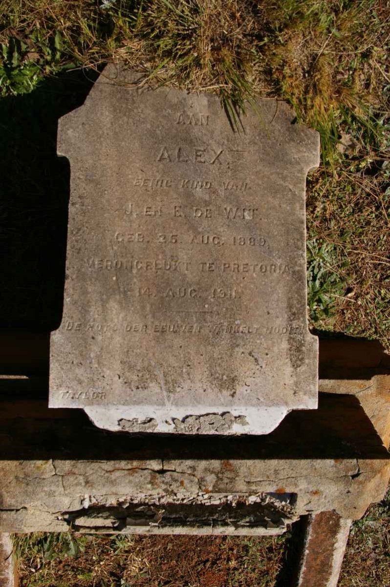 WIT Alex, de 1889-1911