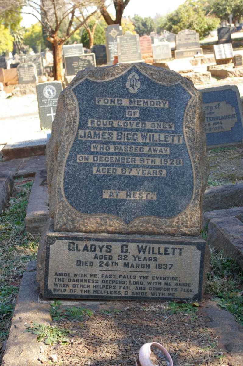 WILLETT James Bigg -1928 :: WILLETT Gladys C. -1937