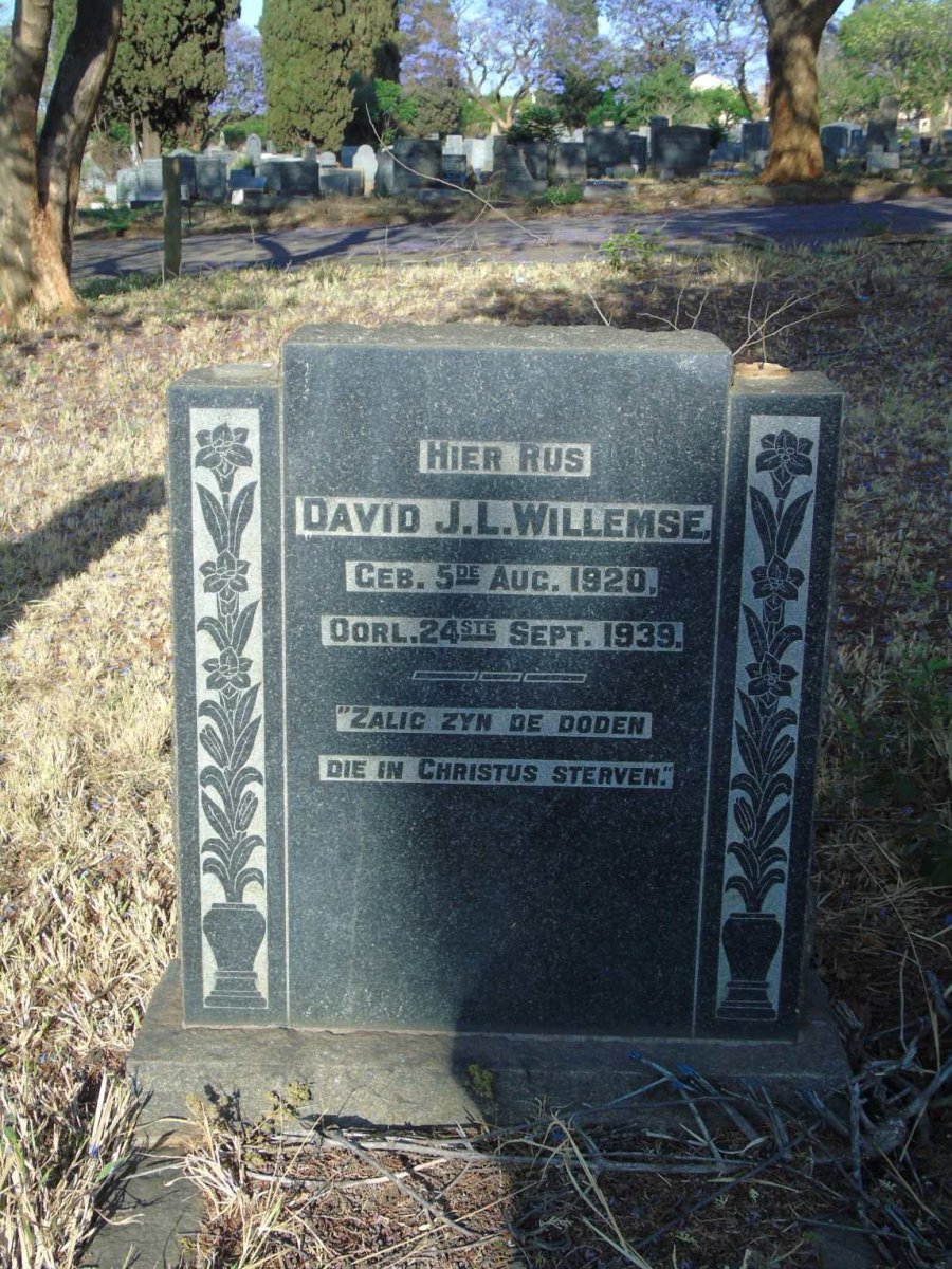 WILLEMSE David J.L. 1920-1939