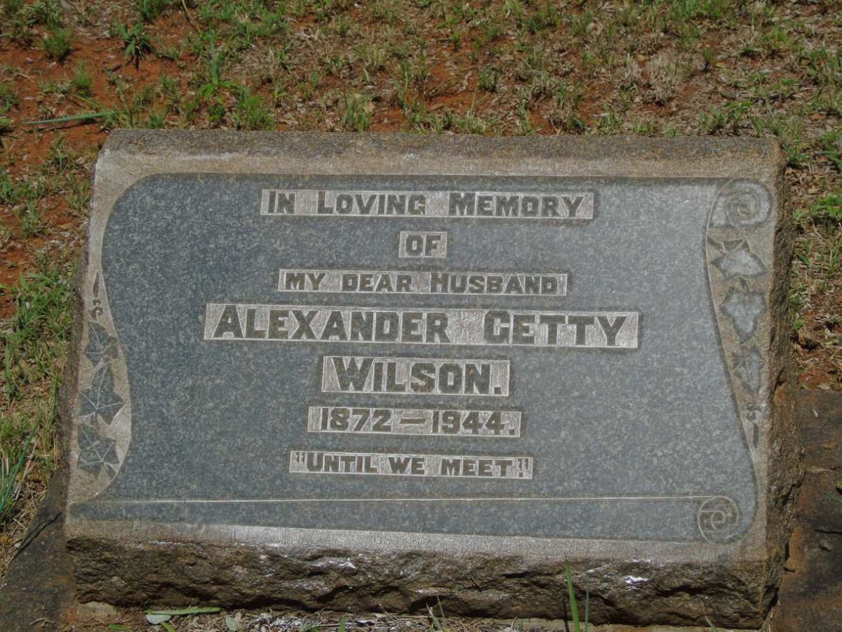 WILSON Alexander Getty 1872-1944
