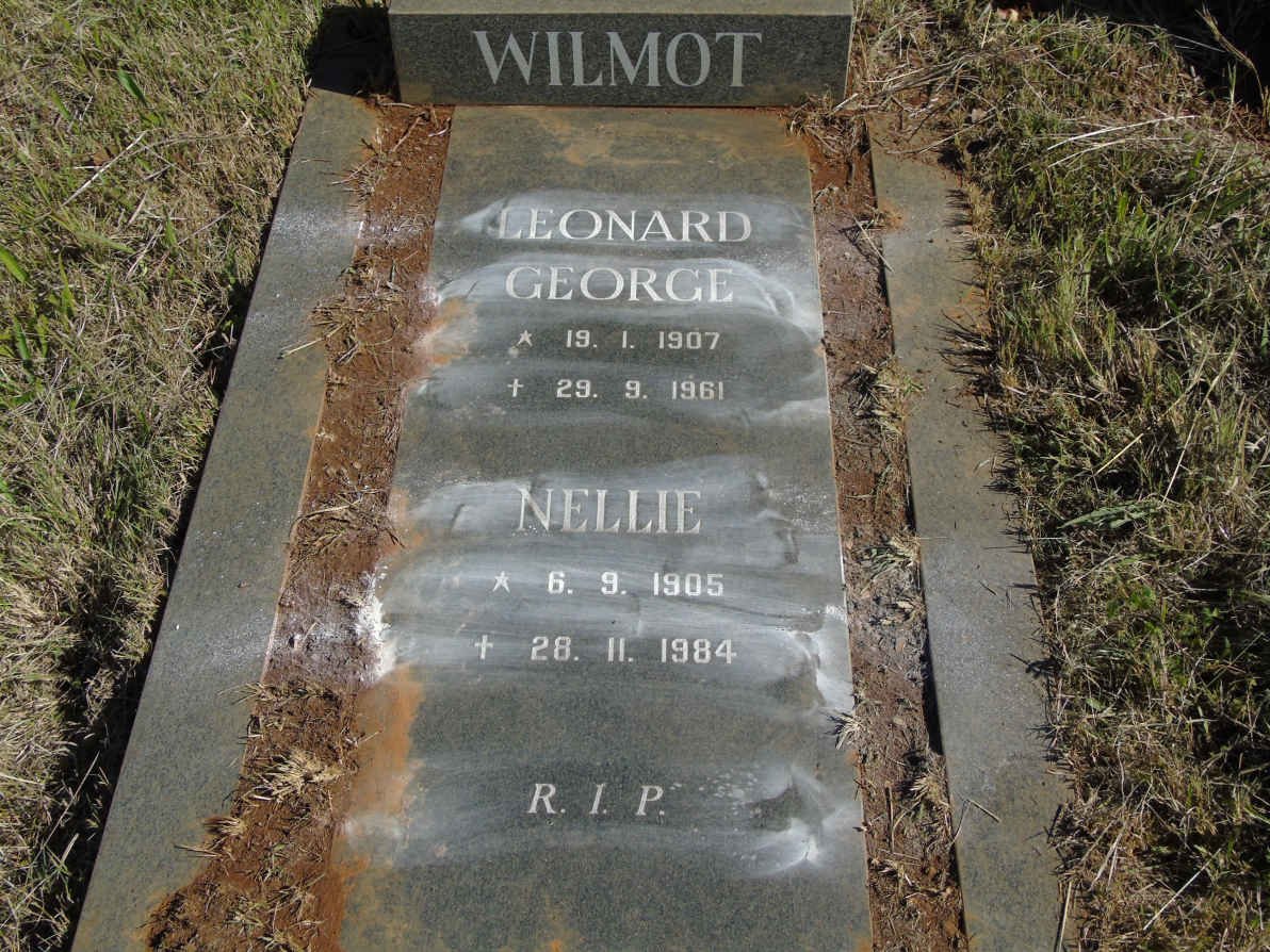 WILMOT Leonard George 1907-1961 &amp; Nellie 1905-1984