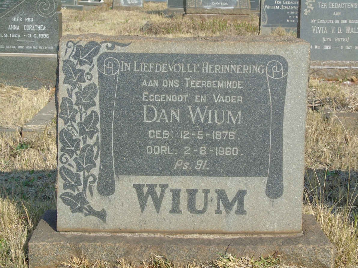 WIUM Dan 1876-1960