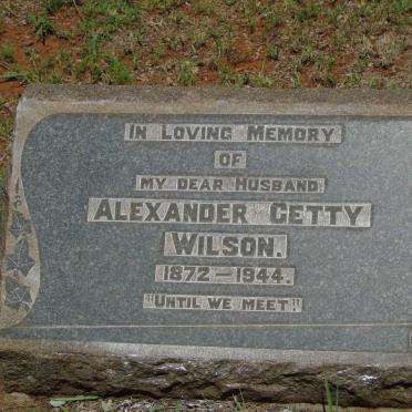 WILSON Alexander Getty 1872-1944