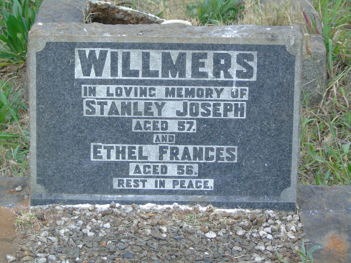 WILLMERS Stanley Joseph &amp; Ethel Frances