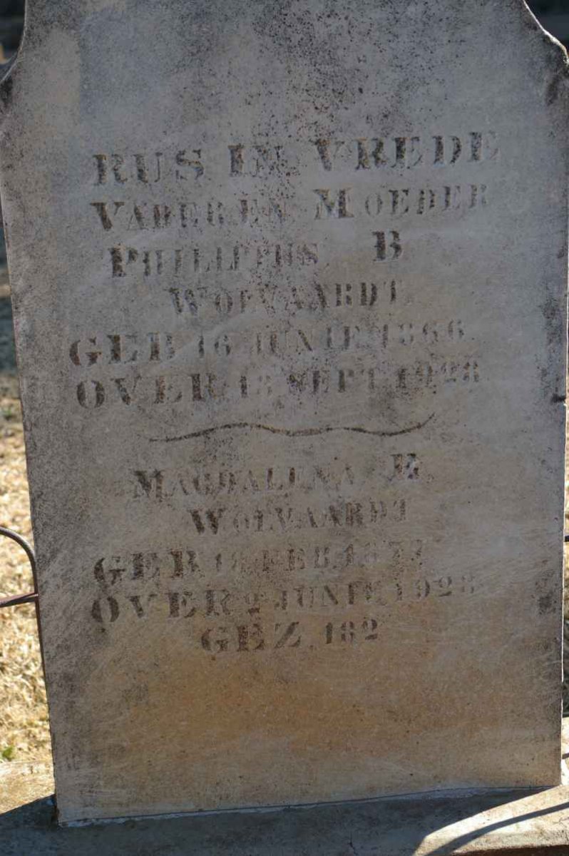 WOLVAARDT Philippus B. 1866-1928 &amp; Magdalena E. 1873-1928 _2