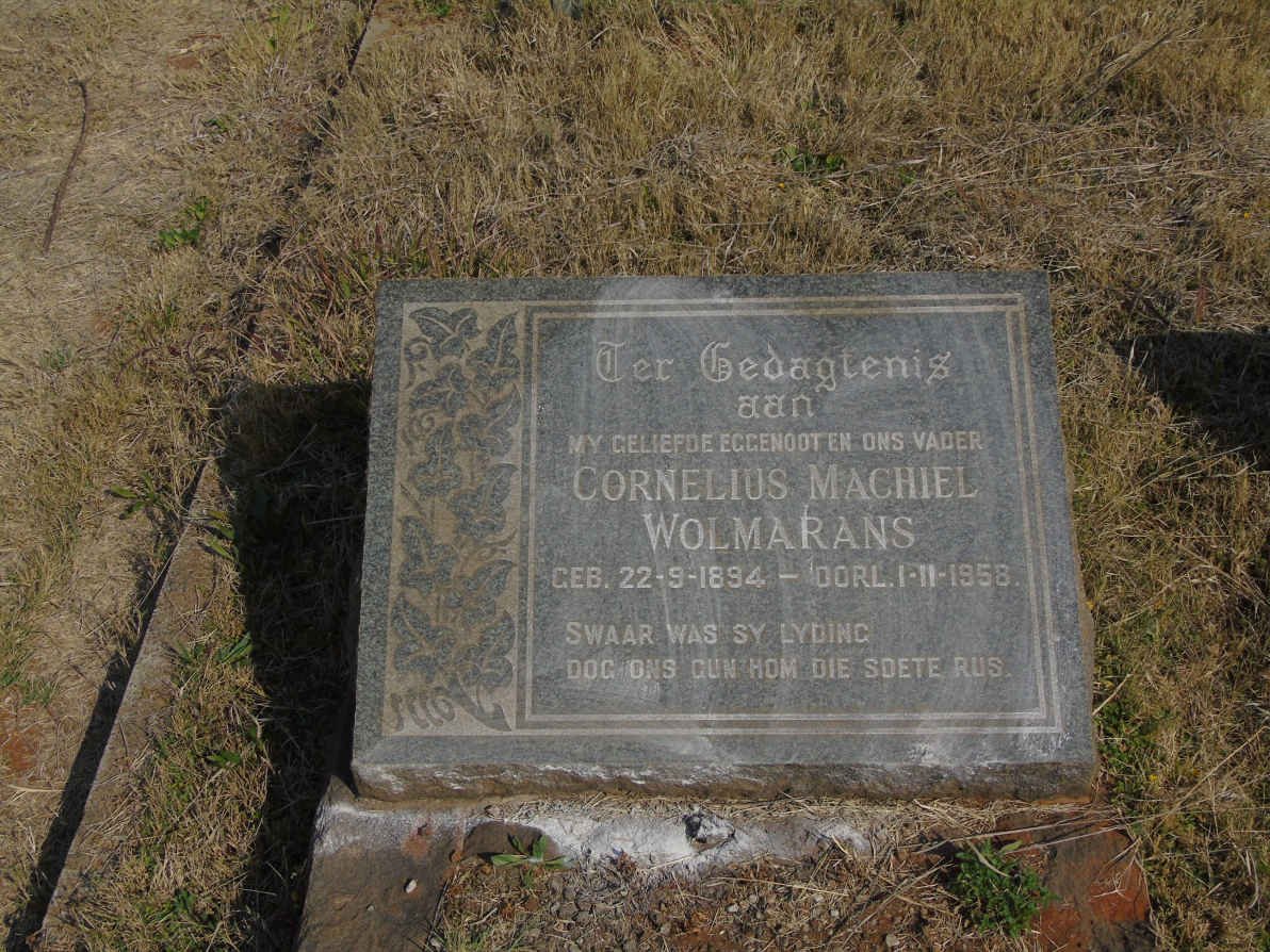 WOLMARANS Cornelius Machiel 1894-1958