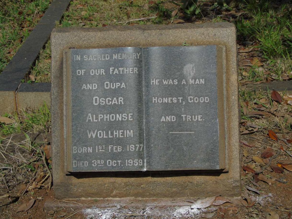 WOLLHEIM Oscar Alphonse 1877-1959