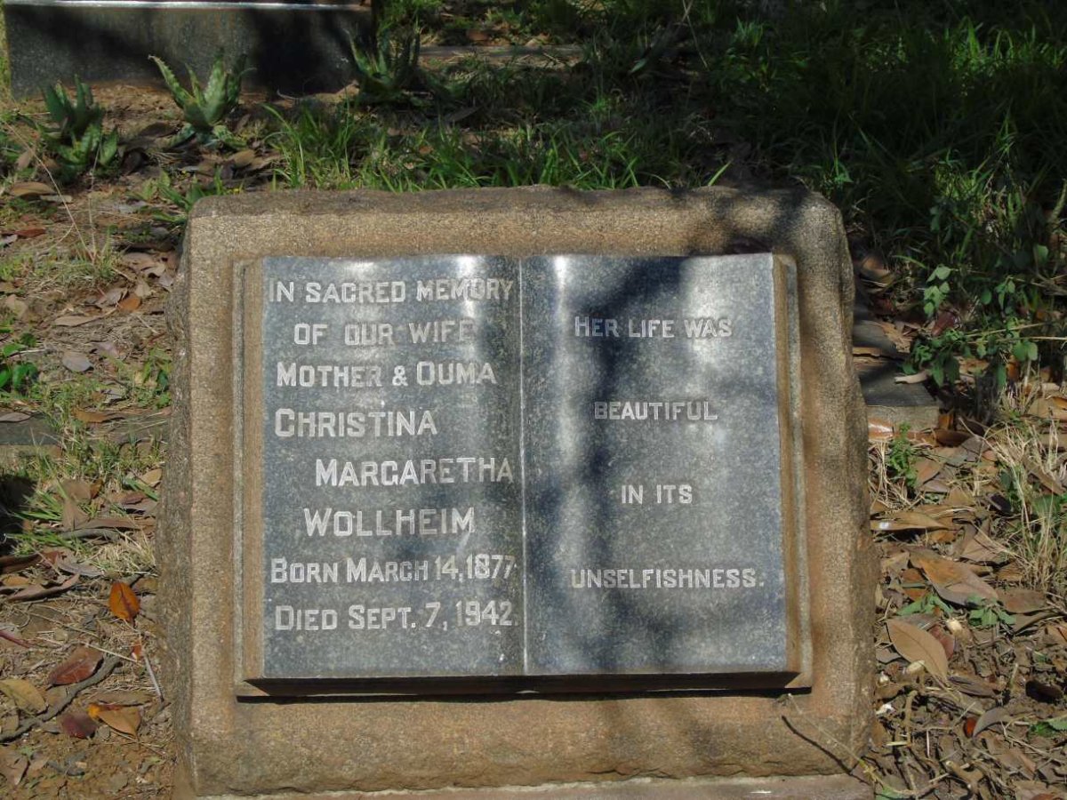 WOLLHEIM Christina Margaretha 1877-1942