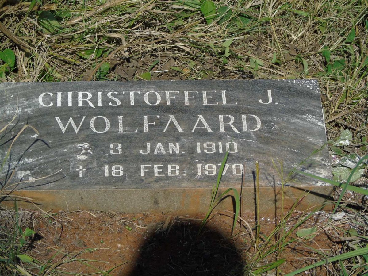 WOLFAARD Christoffel J. 1910-1970