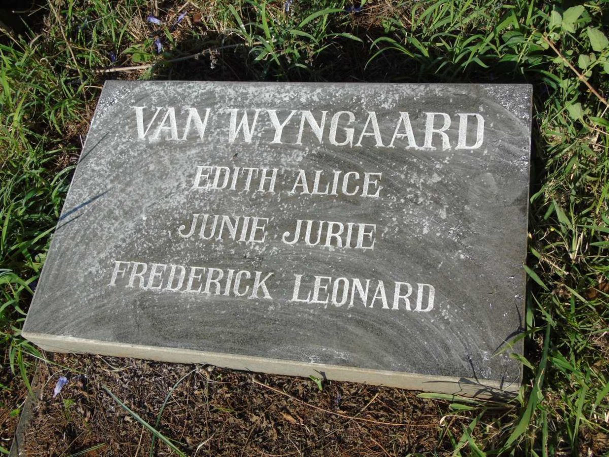 WYNGAARD Edith Alice, van :: VAN WYNGAARD Junie Jurie :: VAN WYNGAARD Frederick Leonard