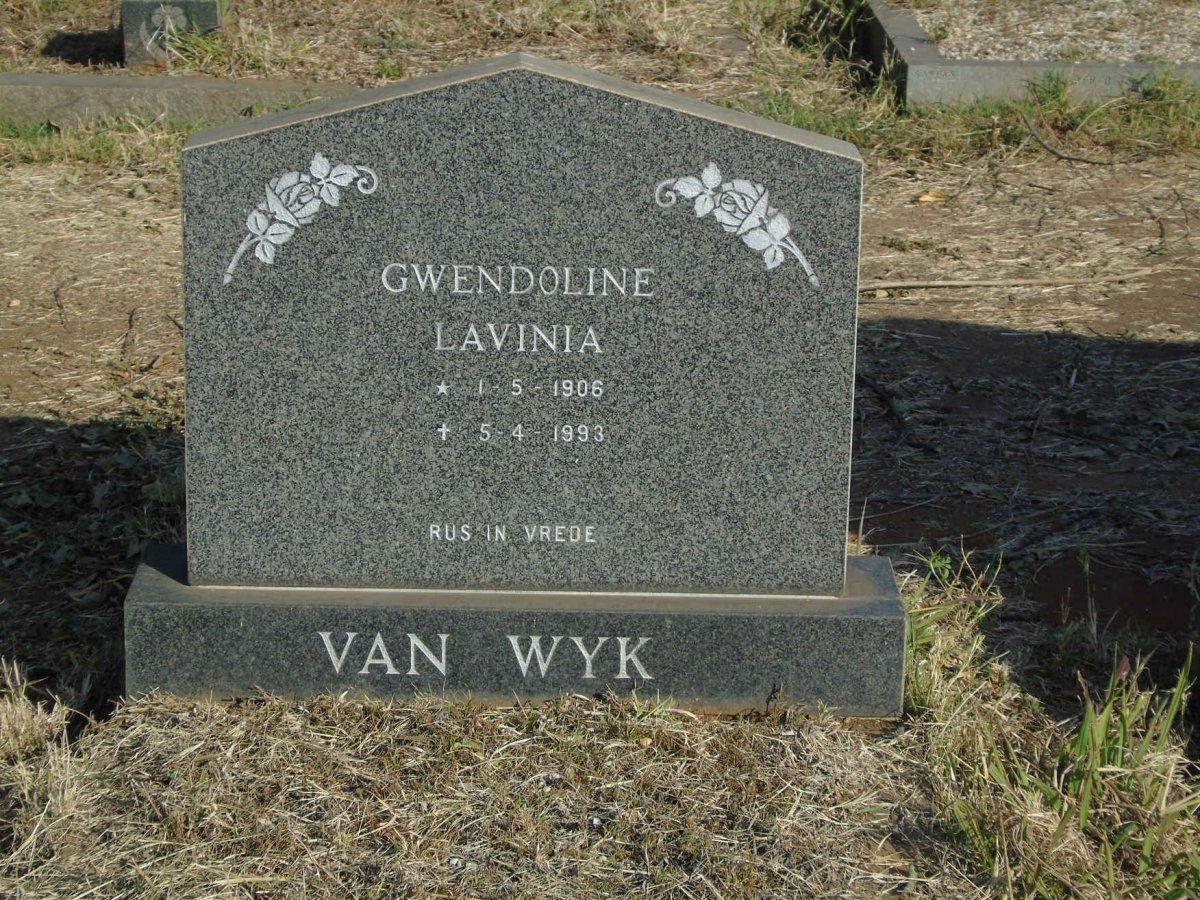 WYK Gwendoline Lavinia, van 1906-1993