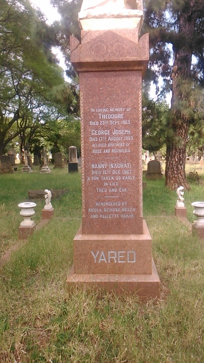 YARED Theodore -1965 :: YARED George Joseph -1969 :: YARED Nanny Nachat -1967