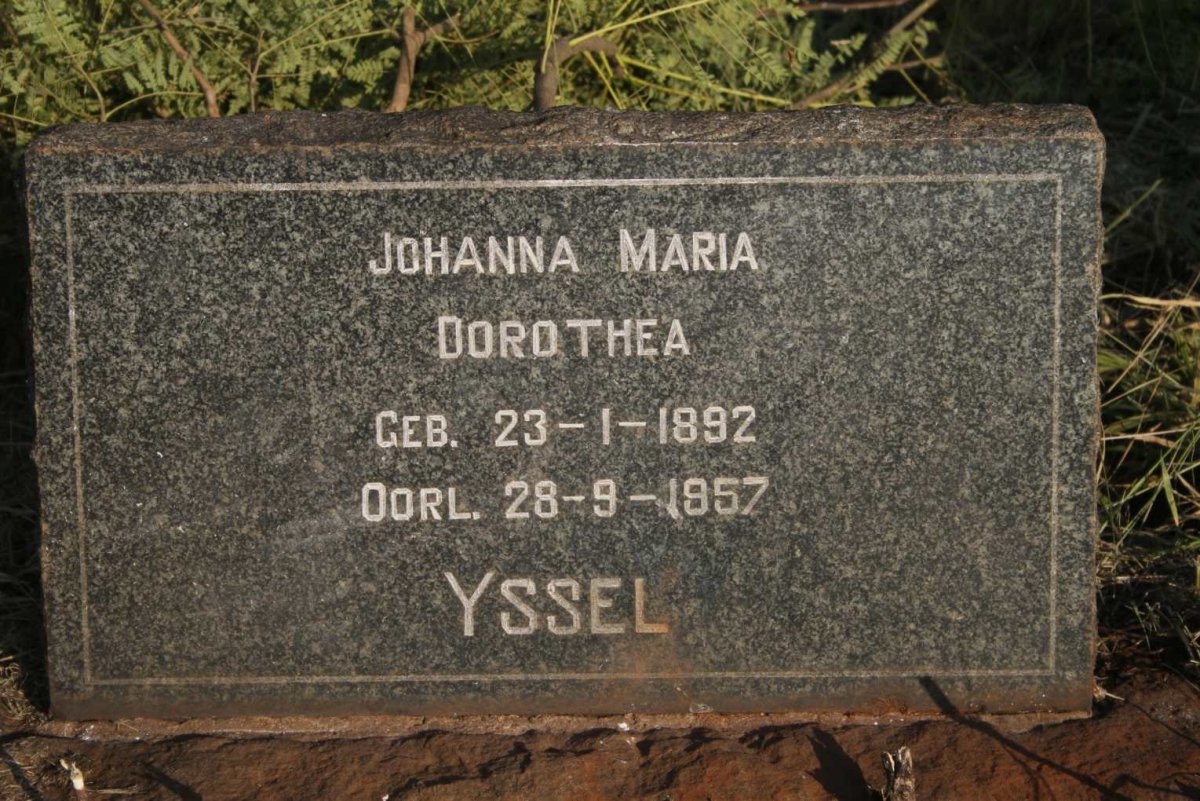 YSSEL Johanna Maria Dorothea 1892-1957